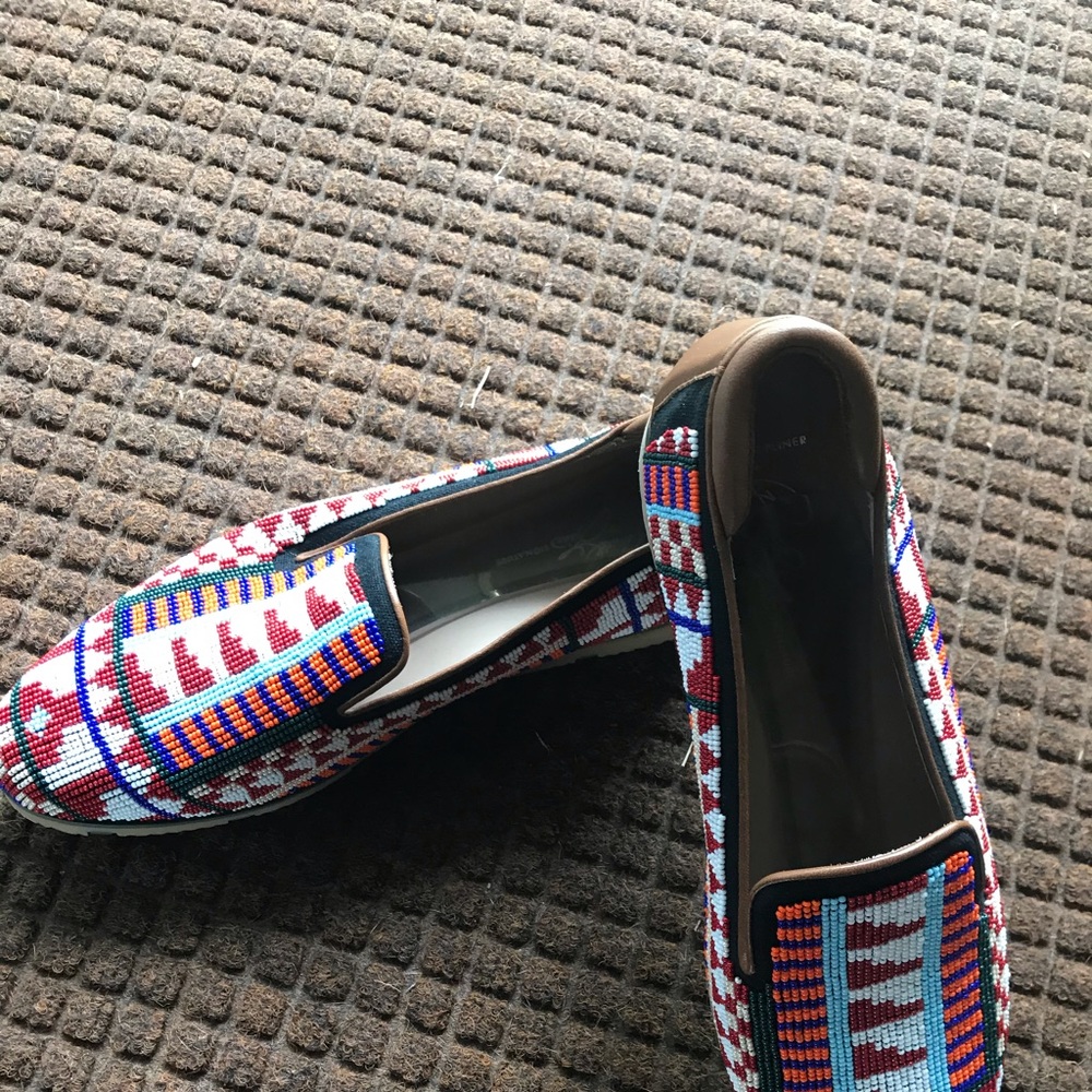 Donald J Pliner beaded loafers